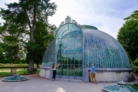 Palm House at Eisgrub Castle, Lednice Castle, UNESCO, Morava, South Moravia, Moravia, Czech