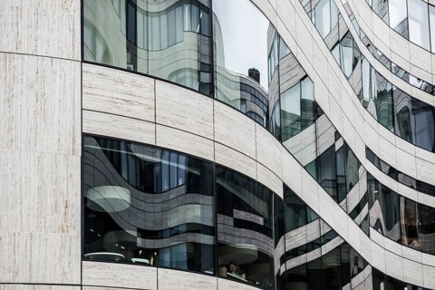Kö-Bogen building complex, architect Daniel Libeskind, office building and shops, Düsseldorf, North