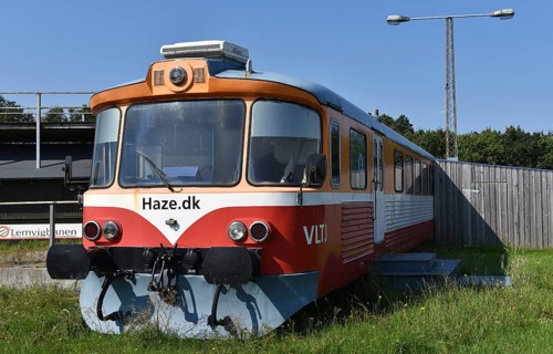 Retired diesel locomotive, Lemvigbanen, Lemvig railway in Denmark
