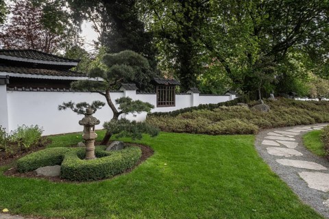 Japanese Garden, Bad Langensalza, Thuringia, Germany, Europe