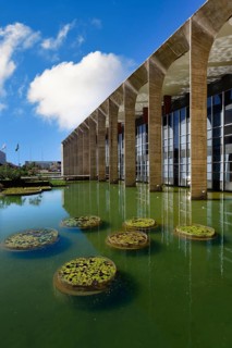 Foreign Ministry building, Itamaraty Palace or Palace of the Arches, designed by Oscar Niemeyer,