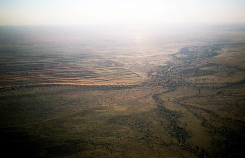 Oblique aerial photograph, probably of the Simpson Desert, Australia 1956