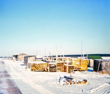 Webequie First Nation Ojibway Community, Eastwood Island, Northern Ontario, Canada 1978 Lumberyard