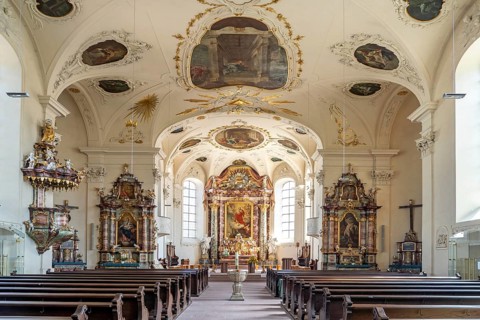 The Roman Catholic parish church of St Peter in Endingen am Kaiserstuhl, Baden-Württemberg,