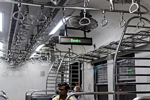 Indicator in train, Bandra Railway Station, Mumbai, Maharashtra, India, Asia