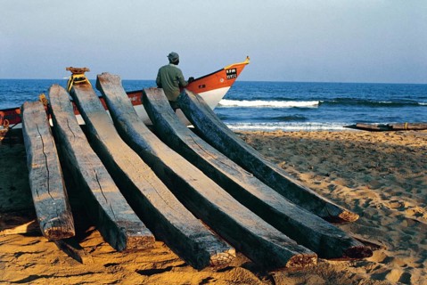 Mahabalipuram Beach, Tamil Nadu, India, Asia