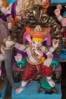 Idols of Lord Ganesha kept for sell, Pune, Maharashtra, India, Asia