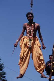 Worshiper of Tamil lord kartikeya Thaipusam festival, Mahim, Maharashtra, India, Asia
