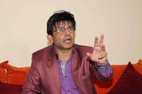 Bollywood actor filmmaker Kamaal Rashid Khan press conference telephonic conversation filmmaker