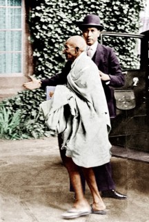 Mahatma Gandhi at St James Palace for Round Table Conference, London, England, September 14, 1931