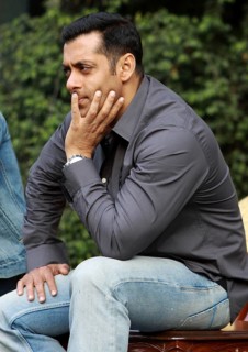 Bollywood actor Salman Khan speaks to the press on his forthcoming film Dabangg 2 in New Delhi,