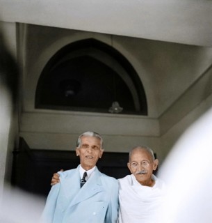 Mahatma Gandhi meeting Muhammad Ali Jinnah, Mumbai, Maharashtra, India, Asia, September 9, 1944,