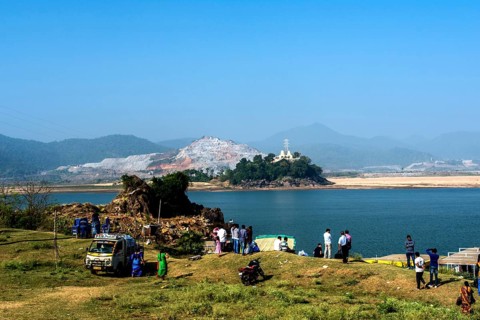 Pattiseema to Papikondalu Hill, Godavari River, Rajahmundry, Andhra Pradesh, India, Asia