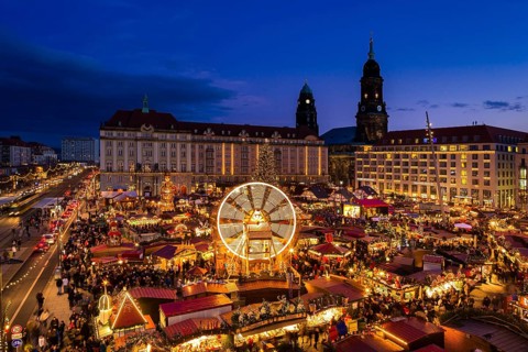 The Striezelmarkt, which has been held since 1434, is the oldest Christmas market in Germany and