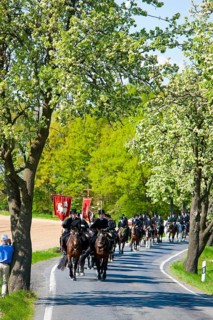 Every year at Easter there are about 5 processions in Lusatia, each with about 200 riders. The