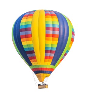 Hot air balloon isolated on a white background