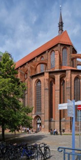 Exterior view of Nikolai Church, Old Town Hanseatic City of Wismar, Mecklenburg-Western Pomerania,
