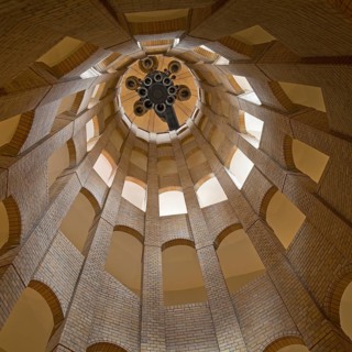 Interior shot, view of the bell tower, French Cathedral, Gendarmenmarkt, Berlin, Germany, Europe