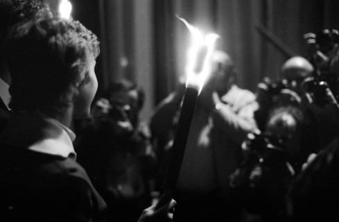 The Yes and No to the 1980 Moscow Olympics brought protesters to the Westfalenhalle on 20.4.1980 in
