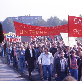 DEU, Germany: The historical slides from the times 80-90s, Dortmund. DGB demonstration against