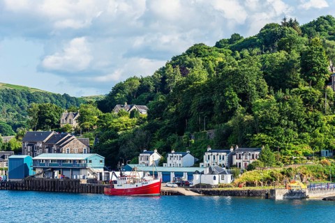 Oban Bay and Seafront, Oban, Argyll and Bute, Scotland, UKBaots in Oban, Argyll and Bute, Scotland,