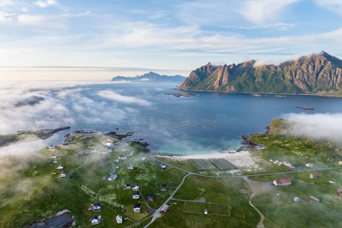 Fishing village Hovden, Langøya Island, Vesterålen Archipelago, Norway, Europe