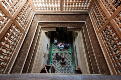 Morocco, Place Djemaa El Fna, Marrakech, Mosque Ben Youssef, Souks, Africa