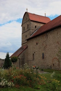 Wehrkirche Michaeliskirche, monastery church of a Benedictine monastery, built between 815 and 820,