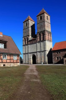 Ruin of the monastery church of St. Mary, Veßra Monastery, Hildburghausen County, Thuringia,