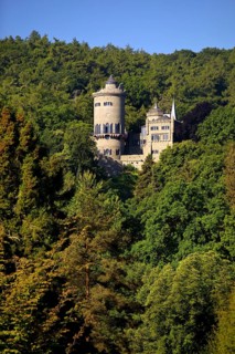 Bergpark Wilhelmshöhe with the artificial ruin Löwenburg, UNESCO World Heritage Site, Kassel,