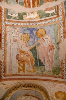 Frescoes from the 12th century in the crypt of the Basilica of Santa Maria Assunta, Unesco World