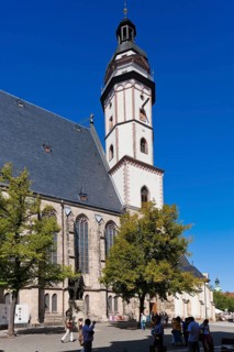 Leipzig New Bach Monument The New Bach Monument in Leipzig is located in St Thomas' Churchyard to