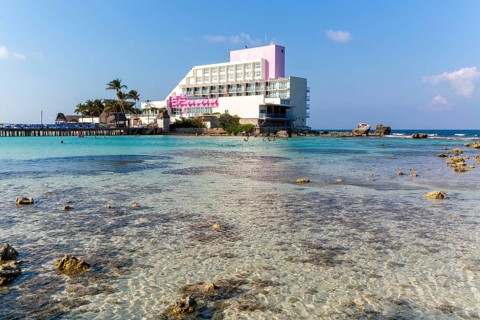 Lagoon at Mia Reef Hotel, Isla Mujeres, Caribbean Coast, Cancun, Quintana Roo, Mexico, Central