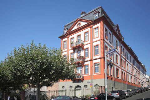 Building of the former Bolongarosche Tabakmanufaktur, Höchst, Main, Frankfurt, Hesse, Germany,