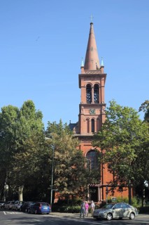 Neo-Renaissance Protestant Town Church, Höchst, Main, Frankfurt, Hesse, Germany, Europe