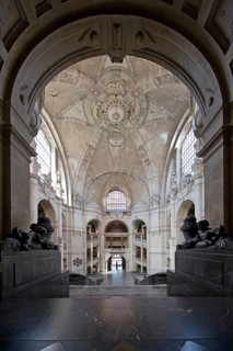 Neues Rathaus, interior view, Wilhelminian palace-like magnificent building in eclectic style,