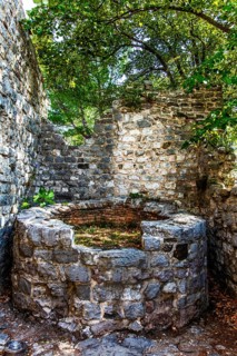 Remains of a public bakery, ruined town of Stari Bar, originally from the 11th century, is one of