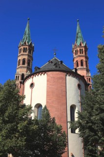 Old Town of Würzburg, St. Kilians Cathedral, Absis and the South Tower, Würzburg, Lower Franconia,