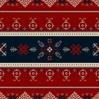 Traditional Latvian embroidery seamless pattern, vector illustration