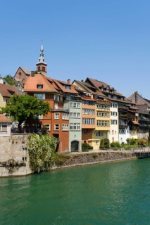 View of Laufenburg with Rhine, Black Forest, Baden-Württemberg, Germany, Europe