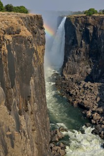 Rainbow over Victoria Falls, Matabeleland North Province, Zimbabwe, Africa