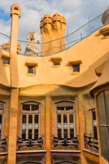 Casa Milà by Gaudi in Barcelona, Spain, Europe
