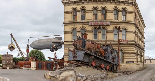 Steampunk, Oamaru, Bezirk Waitaki, Otago, Neuseeland