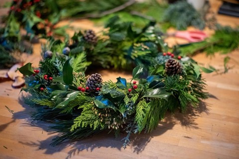 Bound Advent wreath, handmade, Germany, Europe