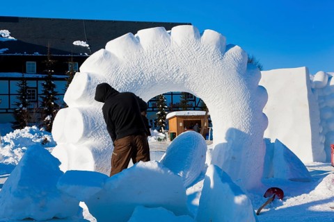 Snow sculpture competition, Hermsdorf