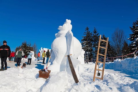 Snow sculpture competition, Hermsdorf