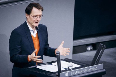 Karl Lauterbach (SPD), Bundesminister fuer Gesundheit, aufgenommen im Rahmen einer Rede zur 144.