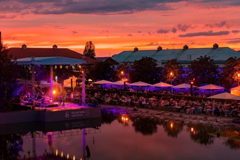 The Seebühne Dresden a new place for art, culture and enjoyment. On the Seebühne in the