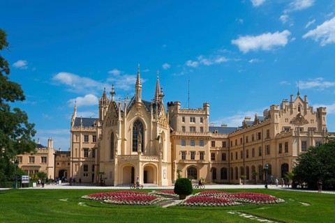 Lednice Castle, Lednice, Eisgrub, Breclav, Jihomoravský kraj, part of the Lednice-Valtice Cultural