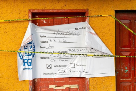 Property closed down by government, Isla Mujeres, Caribbean Coast, Cancun, Quintana Roo, Mexico,